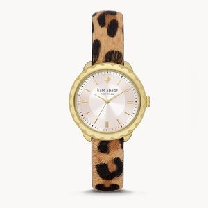Kate Spade New York Leopard faux calf hair Watch
